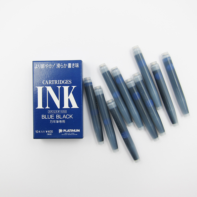 Platinum Ink Cartridge Blue Black Scribe